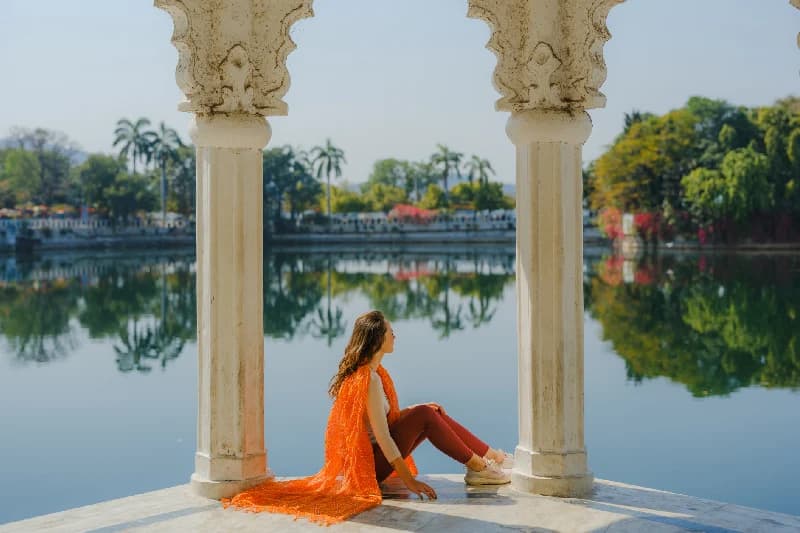 una turista indaipur india, citta indiane una turista indaipur india, citta indiane